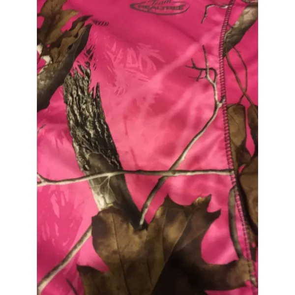 Realtree Women's Juniors Camo Pink Short Sleeve Shirt ActiveT-Shirt Size Large - Image 2