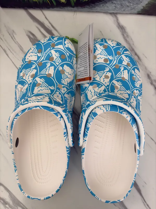 Crocs Classic Clog Venetian Blue Graphic Print Men 8 Women 10 - Image 5