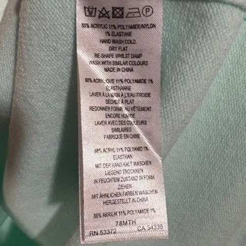 French Connection Sweater Small Mint Green‎ New High Low Crewneck Seam Front - Image 5