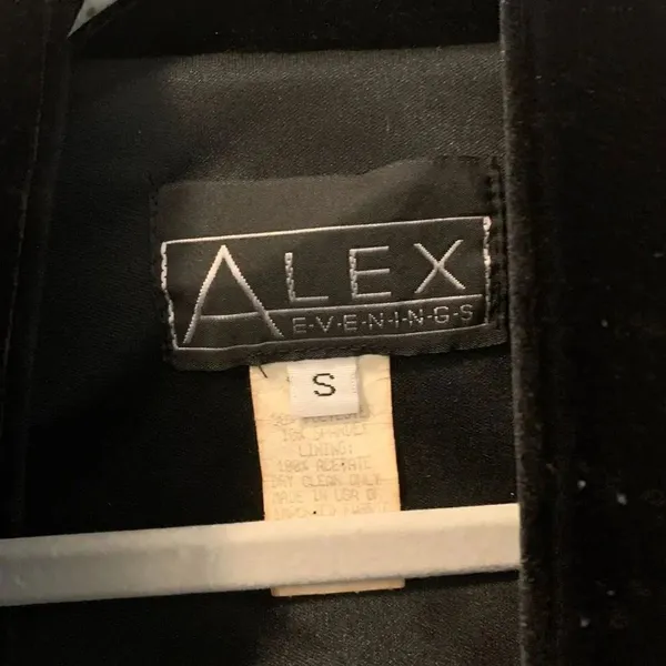 Alex Evenings Vintage Velvet Formal Jacket Size S Oversized Lightweight - Image 2