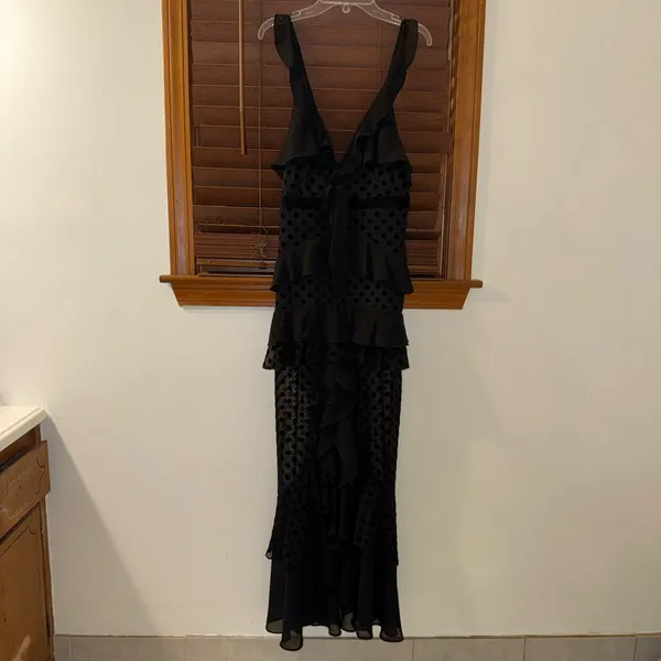 NWT Anthropologie x Endless Rose Dotty Sleeveless V-Neck Ruffled Maxi Dress S - Image 6