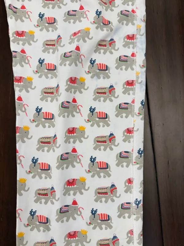 Roller Rabbit Hathi Christmas elephant print pajama pants M - Image 3