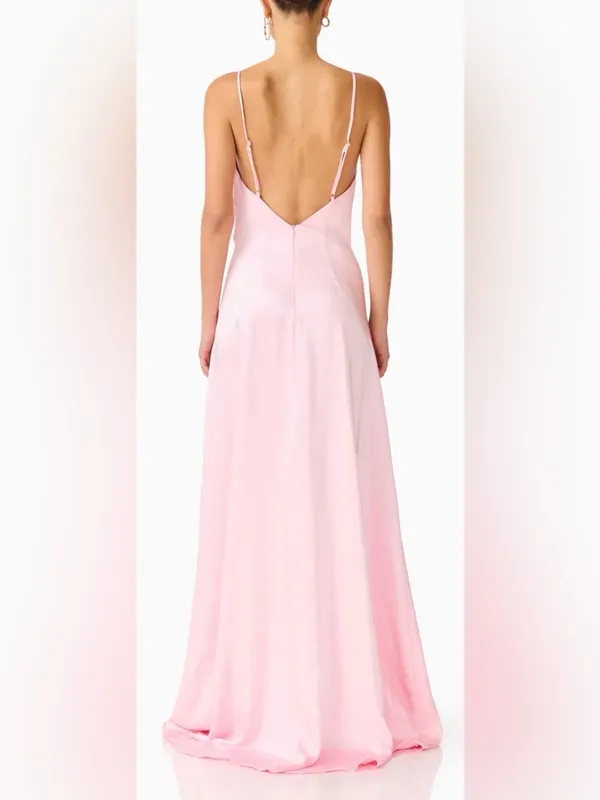 NEW ELLIATT Clementine Cowl Neck Maxi Dress scarlet red Sz L - Image 3