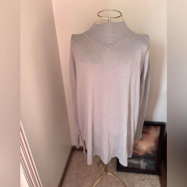 Abercrombie & Fitch Soft A&F Cozy Turtleneck Sweater Large Gray - Image 7
