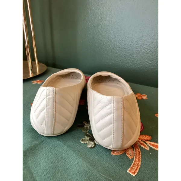 ANTONIO MELANI MARCIEE White Quilted Leather Ballet Flats Women's Size‎ 5.5M 36 - Image 3