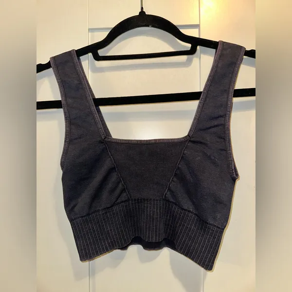 NWOT Free People Movement Good Karma Square-Neck Bra In Washed Black - Image 9