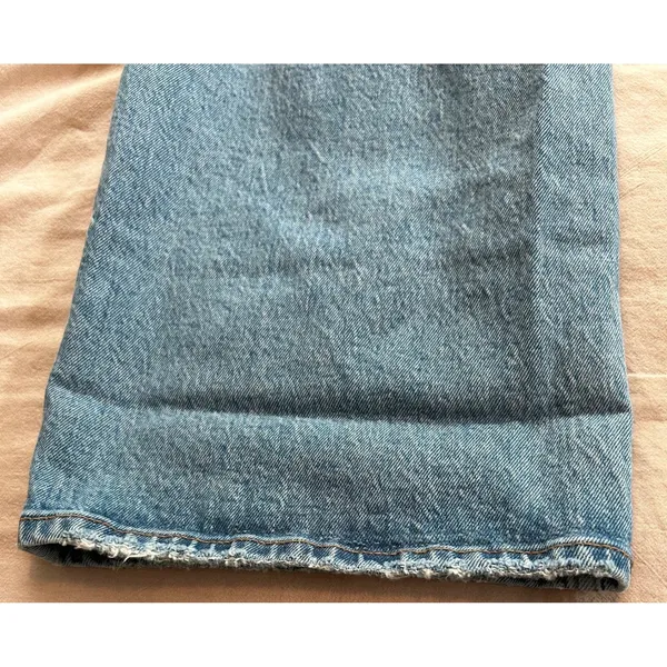 Abercrombie & Fitch Curve Love 90s Baggy Low Rise Distressed Jeans Blue 34 18R - Image 14