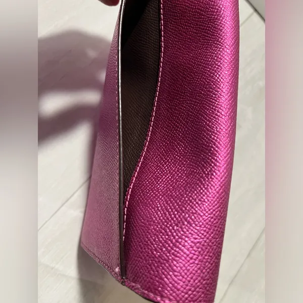 Coach Vibrant Pink Crossbody Bag with Chain Strap - Image 7