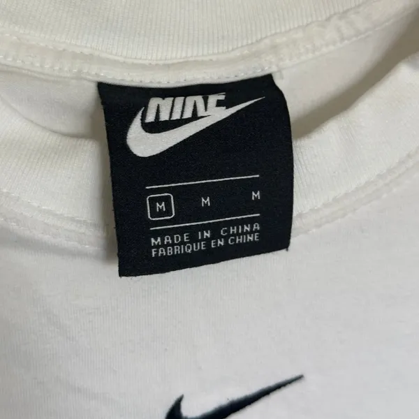 Nike White Short Sleeve Women's Bodysuit (Size Medium) - Image 3