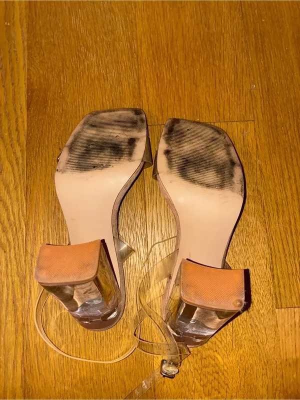 Steve Madden Clear Strap Nude Heeled Sandals Womens 6.5 - Image 4
