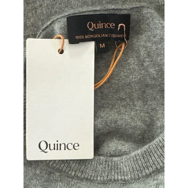 Quince Gray 100% Mongolian Cashmere Crew Neck Sweater Women M NWT Luxury Basic - Image 7