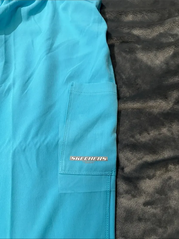 Ladies Skechers Scrub pants Turquoise Elastic Waist Sz S NWT - Image 6