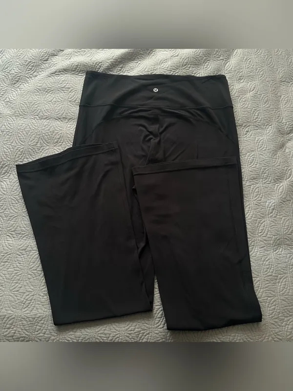 Black Lululemon Groove Nulu Super-High-Rise Flared Pant (Regular) - Image 3