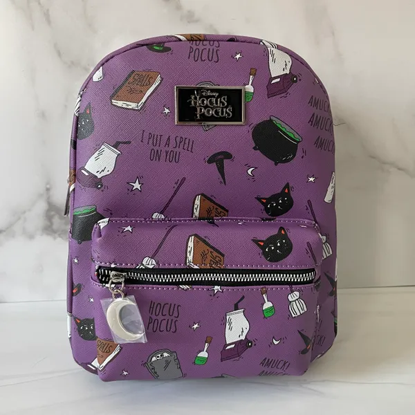Hot Topic Bioworld x Hocus Pocus Icons Mini Backpack- Purple- NWT - Image 4