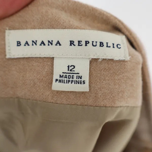Banana Republic Tan Wool Cashmere Blend A-Line Mini Skirt Womens Size 12 - Image 2