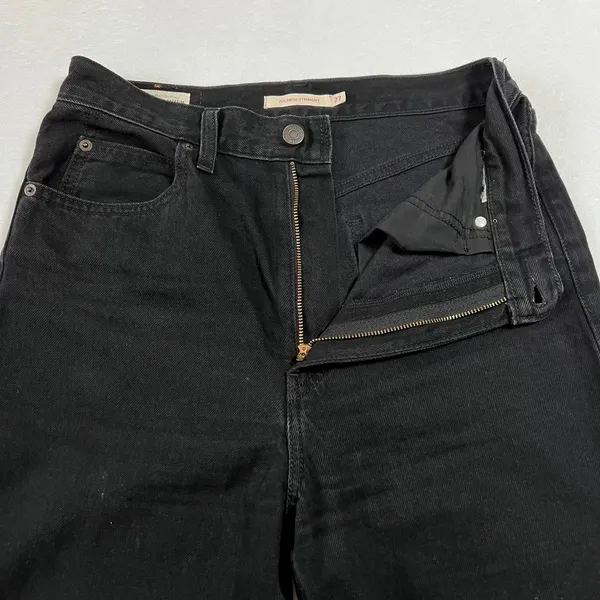Levi's 70s High Straight Jeans Size 27 Raw Hem Grunge Whimsigoth Casual Classic - Image 5
