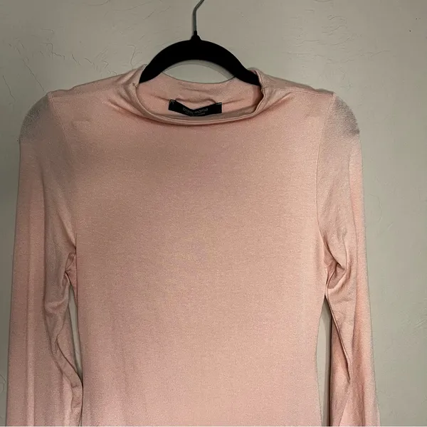Baby Mama X Naked Wardrobe NWT Maternity Peach Pink Bodycon Soft‎ Dress - Image 4