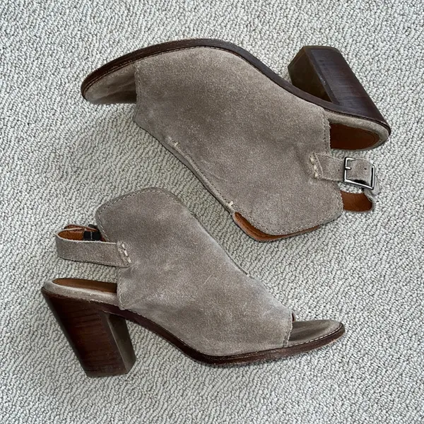Frye Courtney Ash Suede Peeptoe Sling Booties ⭐️ - Image 2