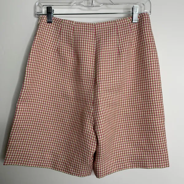 Alexa Chung High Waisted Plaid Womens Long Shorts US 6 - Image 10