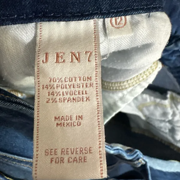 Jen7 for All Mankind Women's Leopard Ankle Skinny Jeans, Size 12 - Image 3