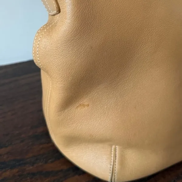 Coach Legacy Soho Tan Leather Bucket Hobo Crossbody Bag (Markings) - Image 3
