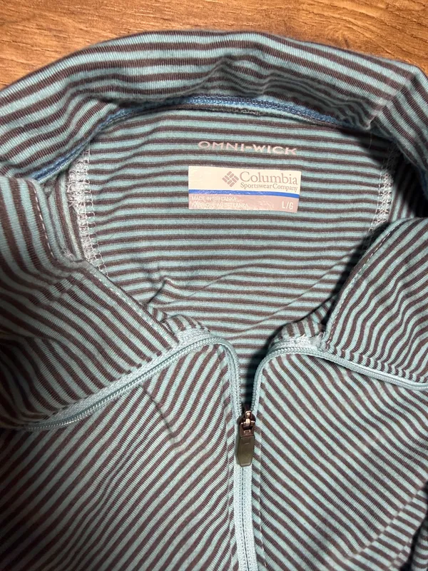 Columbia Striped Quarter-Zip Pullover Women’s Large - Image 4