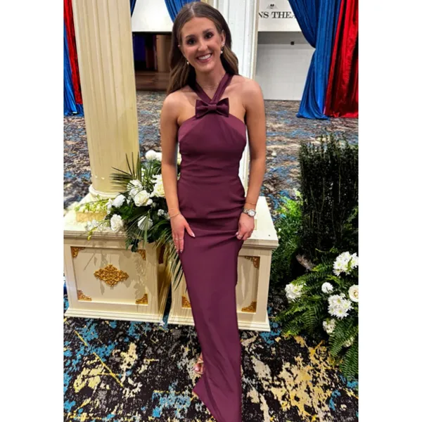 SAU LEE Eloise Bow Front Gown in Boysenberry Size 8 - Image 3