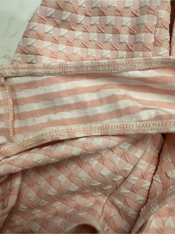 Skatie Pink White Gingham Resa One Piece Swimsuit Size XS small - Image 7