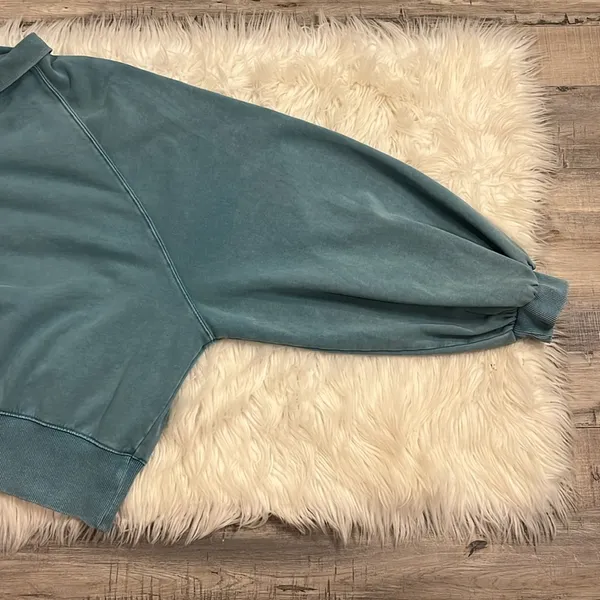Peach Love California CA oversized weathered sweatshirt raglan balloon sleeves L - Image 9