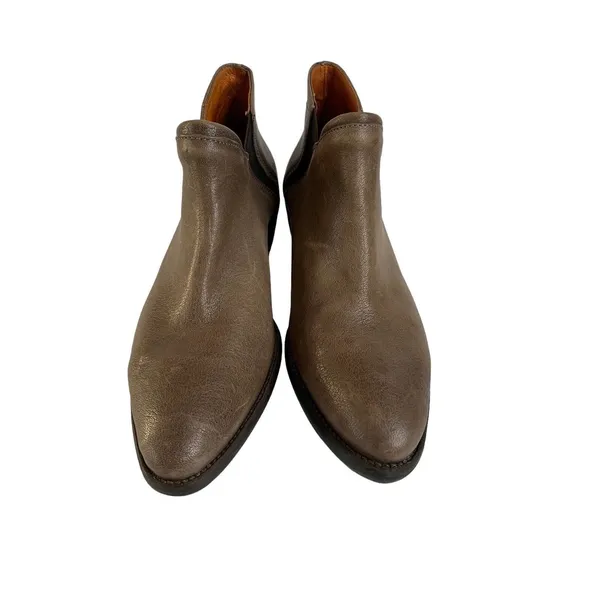 KANNA Booties Ankle Boots Brown‎ Leather Zip Womens SIze 6.5 / 37 Made in Spain - Image 2