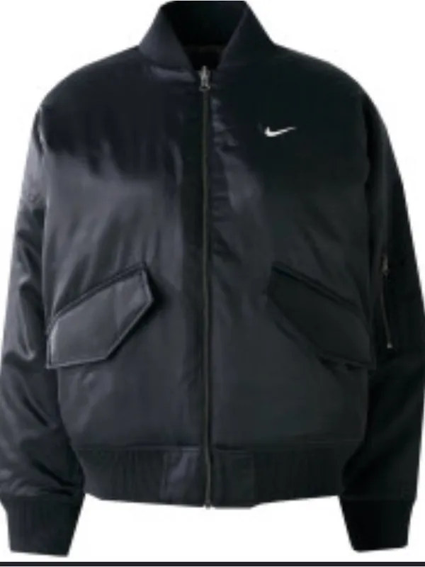Nike Sportswear Therma-Fit Reversible Bomber Jacket Women’s Small Tall NEW - Image 2