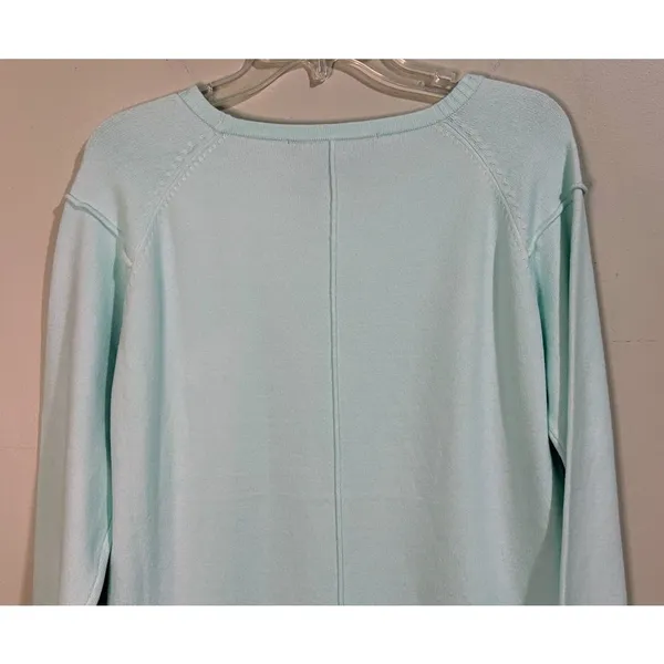 French Connection Sweater Small Mint Green‎ New High Low Crewneck Seam Front - Image 7