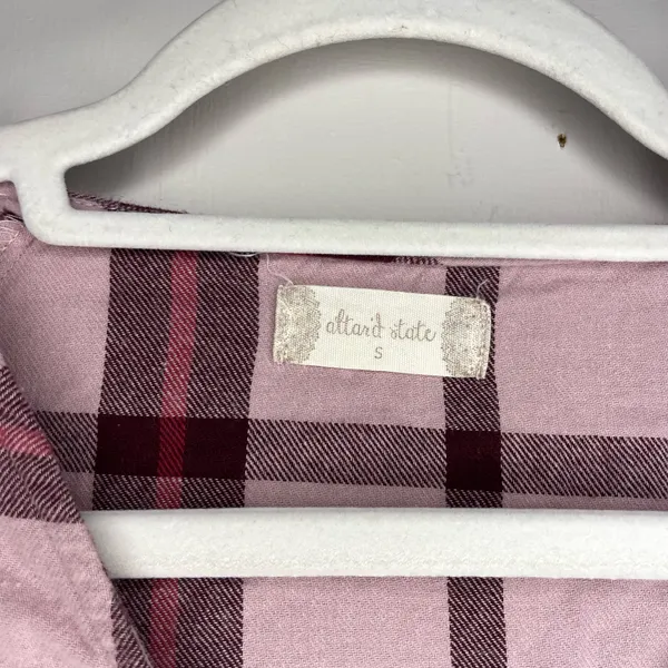 Altar'd State pink plaid blouse - Image 2