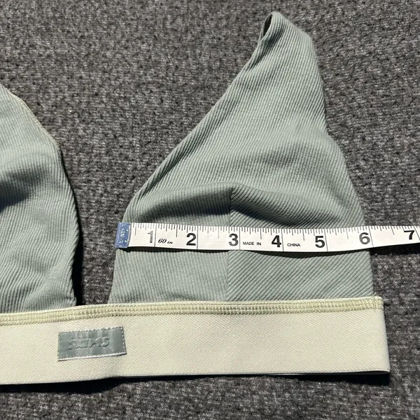 Skims Rib Plunge Bralette Size XL Mineral Green *SEE MEASUREMENTS* - Image 8
