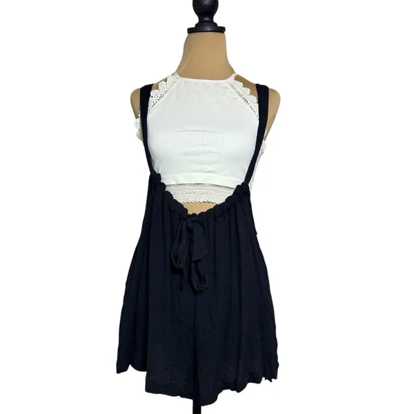 Free People Chase The Sun Shortall‎ Navy Blue Size S NWOT - Image 2