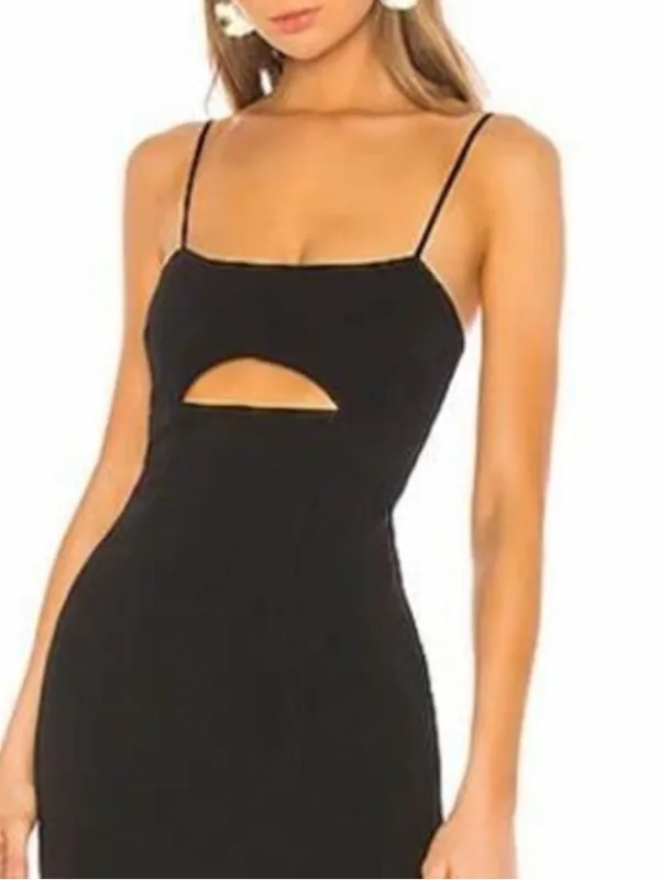Lovers + Friends Enzo cocktail Sleeveless Mini Dress Cutout Bodycon Black S NWOT - Image 4