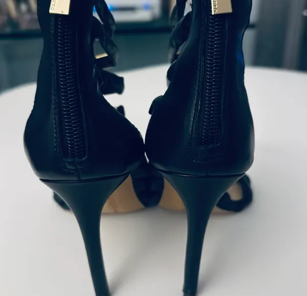 Vince Camuto Black Caged Gladiator High Heel Sandals - Image 14
