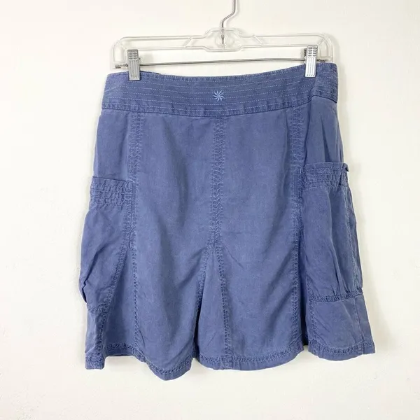 Athleta Odyssey Slate Blue Lyocell Tie Waist Cargo Skirt Size 2 - Image 2
