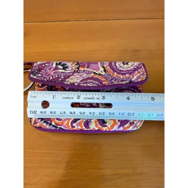 Vera Bradley Dream quilted Tapestry ID‎ Zip Wallet tie dye colorful granny core - Image 5