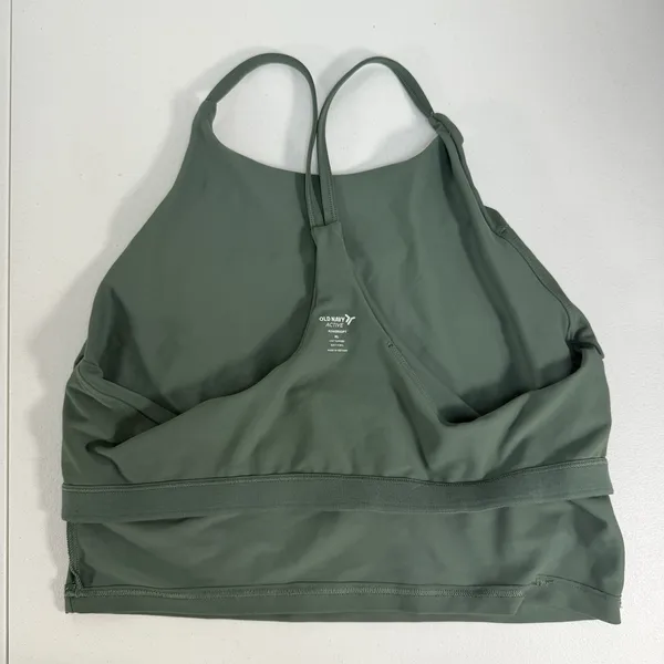 Old Navy XL X Large‎ Light Support PowerSoft Longline Sports Bra Green Stretch - Image 6