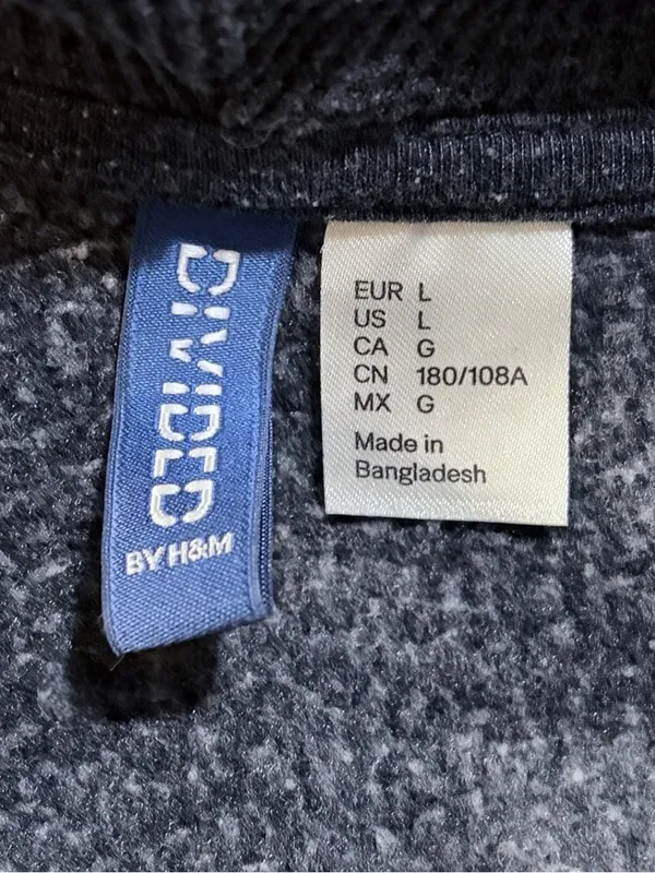 Divided by H&M Blue Sleeveless Zip Up Hoodie - Image 3