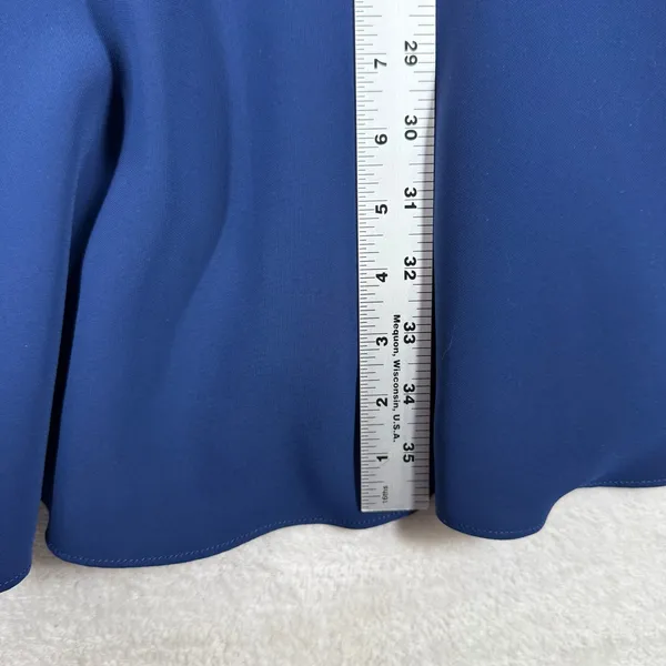 Amanda Uprichard Navy Blue Sleeveless Drop Waist Flounce Hem Dress Size L - Image 6