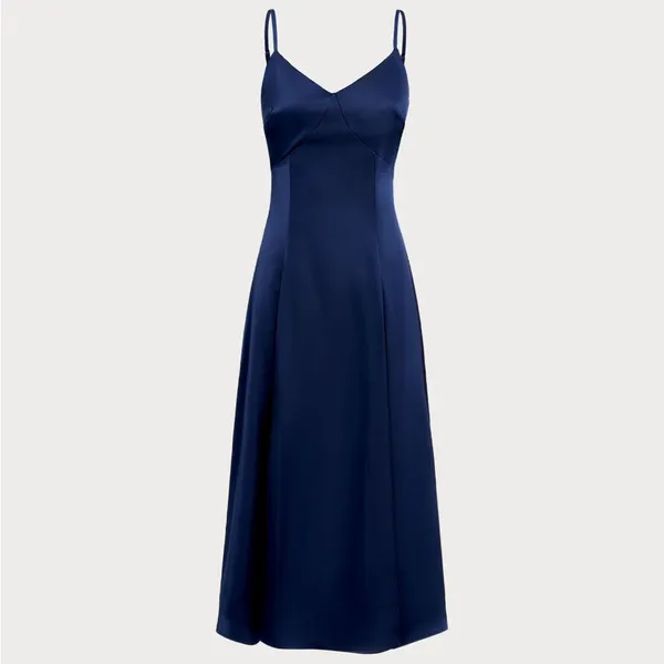 Rihoas Navy A-Line Slip Maxi Dress - Image 6