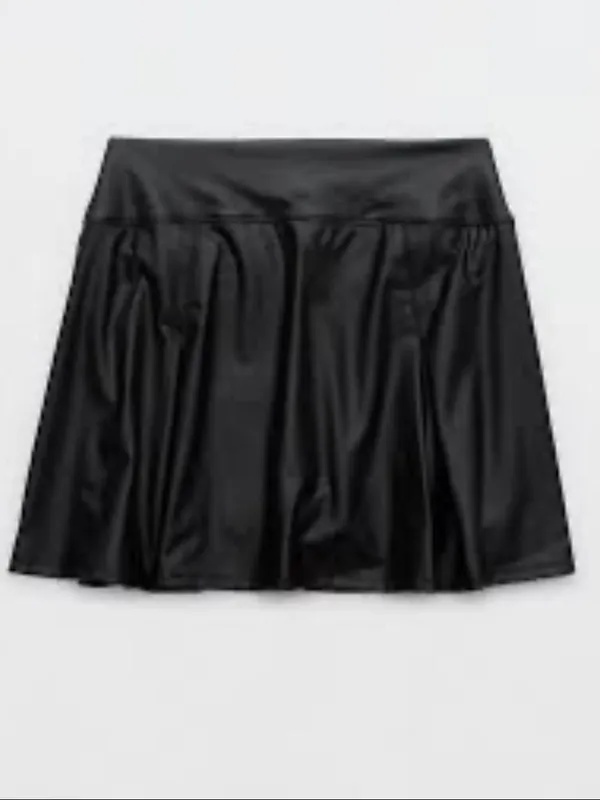 NWT!! Offline by Aerie Real Luxe Faux Leather Mini Skirt with Built-In Shorts - Image 4