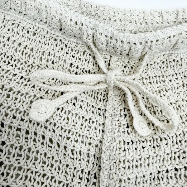 Solitaire X Anthropologie Crochet Wide Leg Pants Cream Ivory Boho Bohemian - Image 10