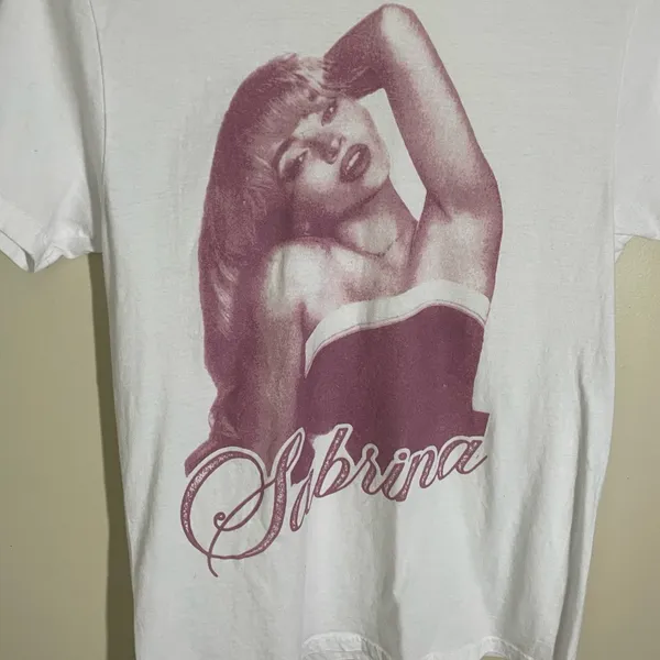 Sabrina Carpenter Graphic Tee White Size M - Image 3
