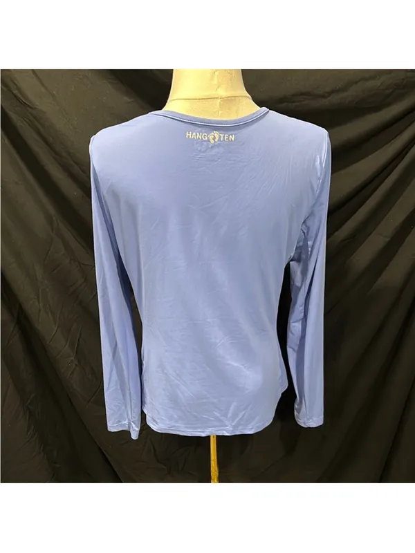 Hang Ten Periwinkle Long Sleeve Crewneck Top - Image 3