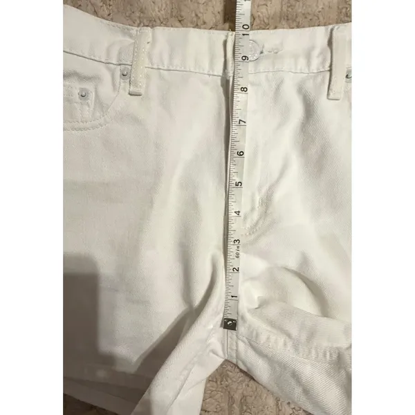 Polo Jeans Co Ralph Lauren White Denim Shorts Women 10 5 Inch Saturday Short y2k - Image 9