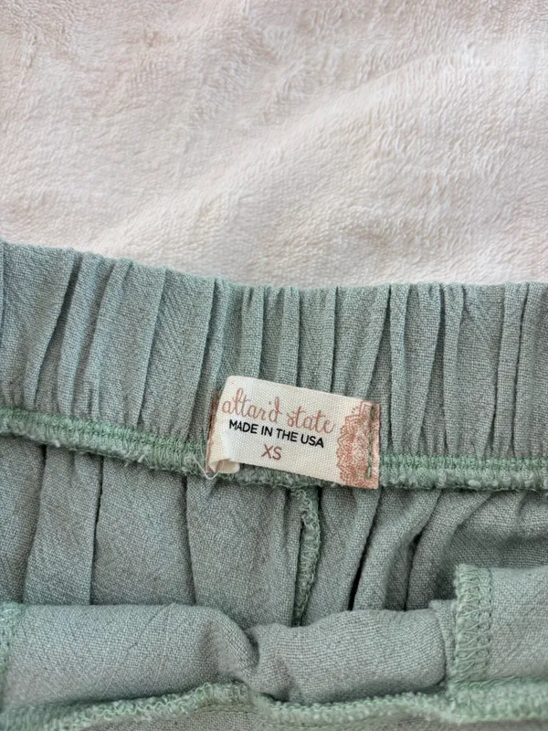 Altar'd State Mint Green Linen Shorts - Image 3