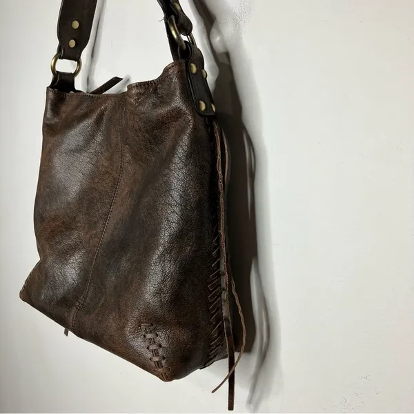 Noni Bossi brown leather hobo‎ bag - Image 3